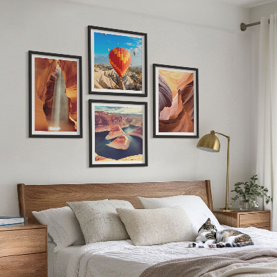 Composição de quadros Cachoeira no desfiladeiro do cânion