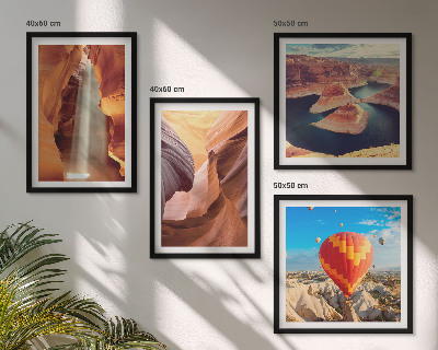 Composição de quadros Cachoeira no desfiladeiro do cânion