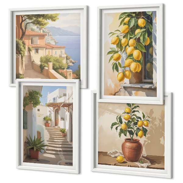 Composição de quadros Lemon Streets, Sea View