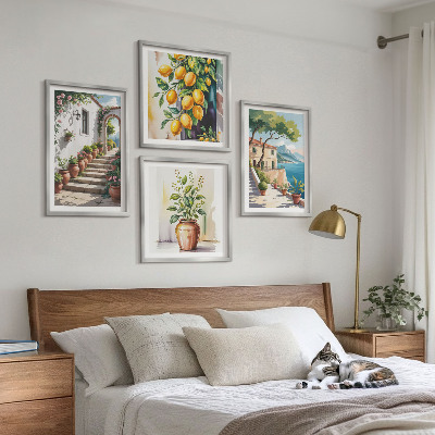 Composição de quadros Flores de limão à beira-mar