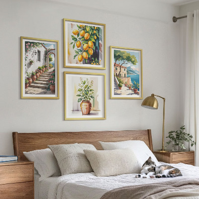 Composição de quadros Flores de limão à beira-mar