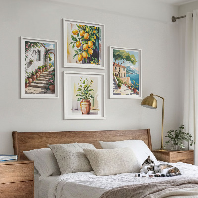 Composição de quadros Flores de limão à beira-mar