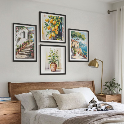Composição de quadros Flores de limão à beira-mar