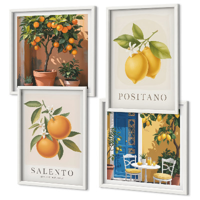 Composição de quadros Limões e laranjas de Amalfi