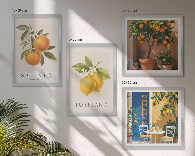 Composição de quadros Limões e laranjas de Amalfi