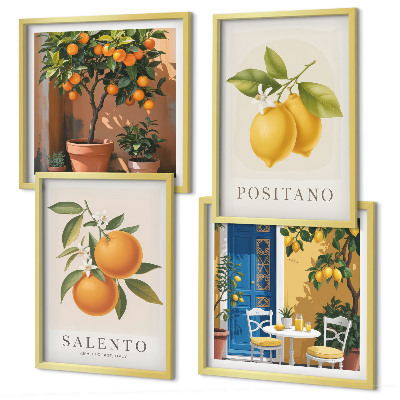 Composição de quadros Limões e laranjas de Amalfi