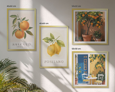 Composição de quadros Limões e laranjas de Amalfi