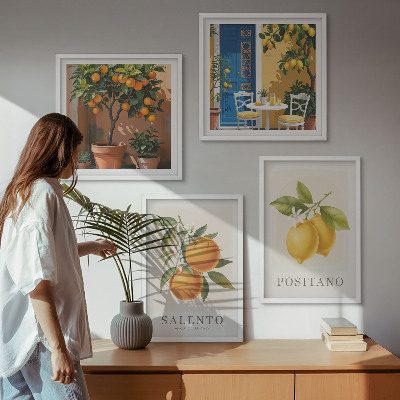 Composição de quadros Limões e laranjas de Amalfi