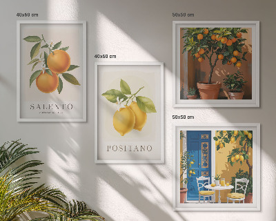 Composição de quadros Limões e laranjas de Amalfi