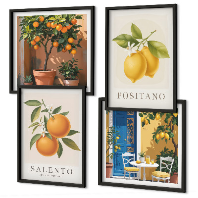 Composição de quadros Limões e laranjas de Amalfi
