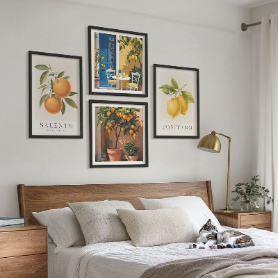 Composição de quadros Limões e laranjas de Amalfi