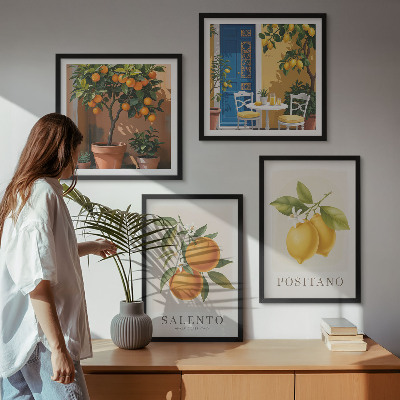 Composição de quadros Limões e laranjas de Amalfi