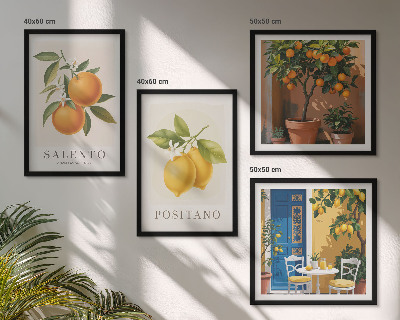 Composição de quadros Limões e laranjas de Amalfi