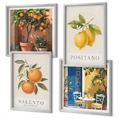 Composição de quadros Limões e laranjas de Amalfi