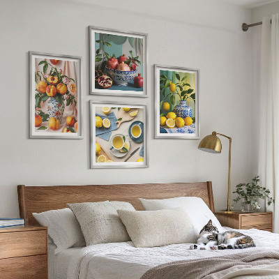 Políptico com moldura Figuras estilosas de Matisse