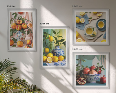 Políptico com moldura Figuras estilosas de Matisse