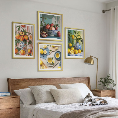 Políptico com moldura Figuras estilosas de Matisse