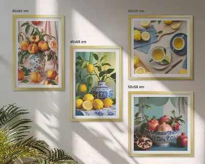 Políptico Figuras Estilosas de Matisse com moldura