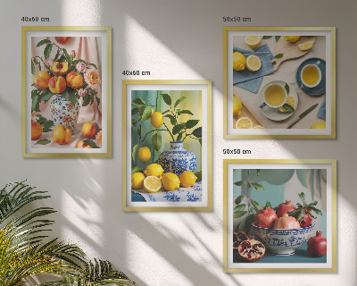 Políptico com moldura Figuras estilosas de Matisse