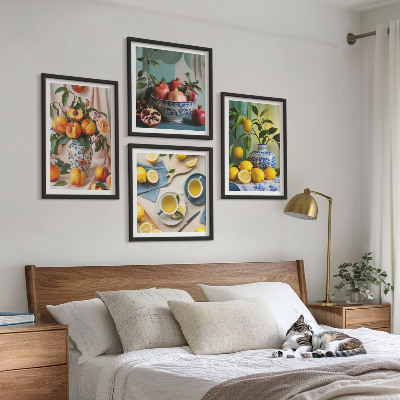 Políptico com moldura Figuras estilosas de Matisse