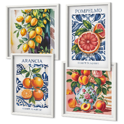 Composição de quadros Cartazes de moda cítrica italiana