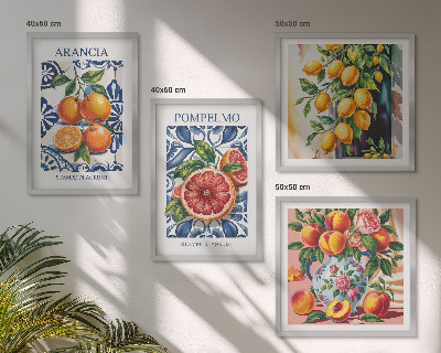 Composição de quadros Cartazes de moda cítrica italiana