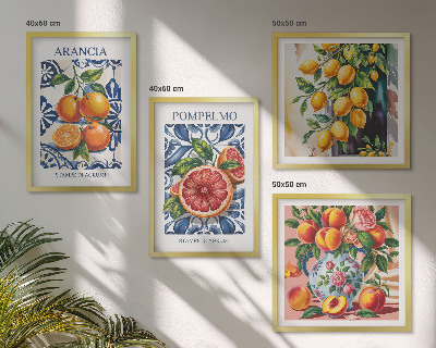 Composição de quadros Cartazes de moda cítrica italiana