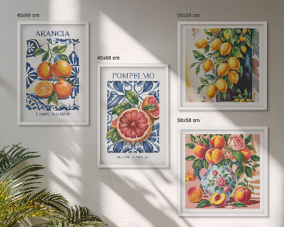 Composição de quadros Cartazes de moda cítrica italiana