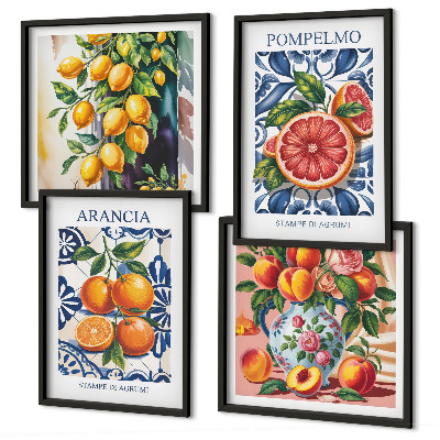 Composição de quadros Cartazes de moda cítrica italiana