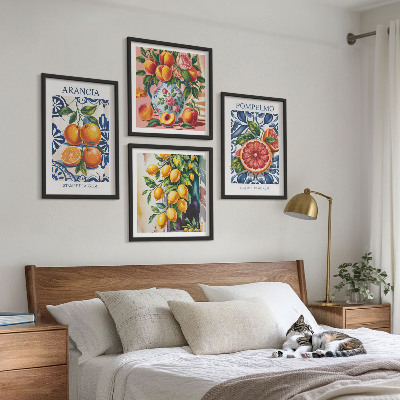 Composição de quadros Cartazes de moda cítrica italiana
