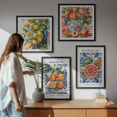 Composição de quadros Cartazes de moda cítrica italiana