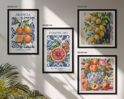 Composição de quadros Cartazes de moda cítrica italiana