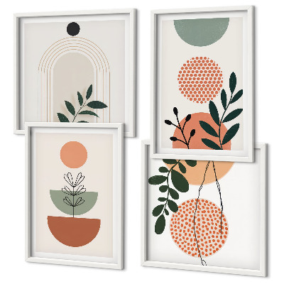 Composição de quadros Motivos vegetais modernos