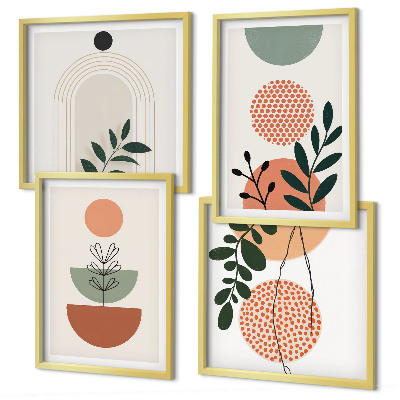 Composição de quadros Motivos vegetais modernos