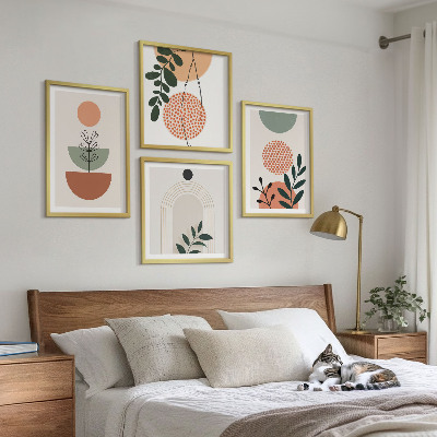 Composição de quadros Motivos vegetais modernos