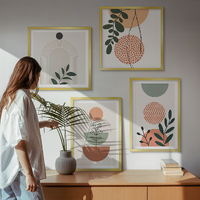 Composição de quadros Motivos vegetais modernos