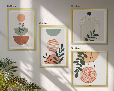 Composição de quadros Motivos vegetais modernos