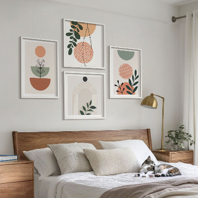 Composição de quadros Motivos vegetais modernos