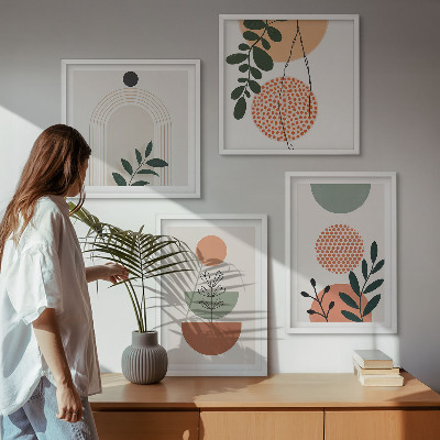 Composição de quadros Motivos vegetais modernos