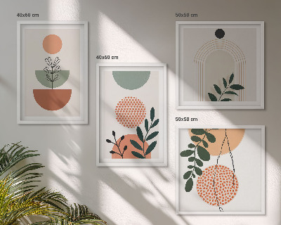 Composição de quadros Motivos vegetais modernos