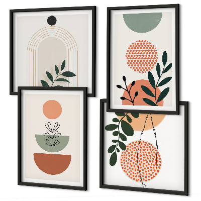 Composição de quadros Motivos vegetais modernos