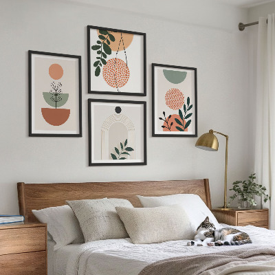 Composição de quadros Motivos vegetais modernos