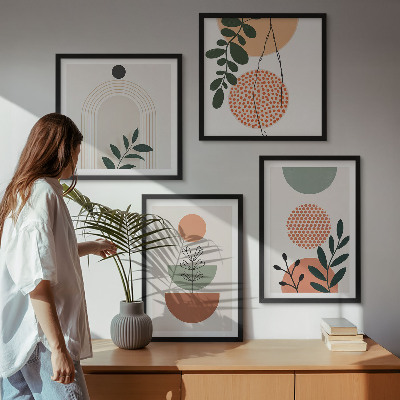 Composição de quadros Motivos vegetais modernos
