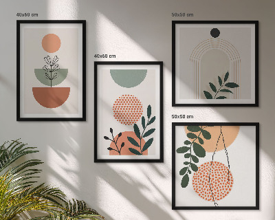 Composição de quadros Motivos vegetais modernos