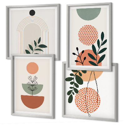 Composição de quadros Motivos vegetais modernos