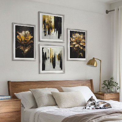 Composição de quadros Flores modernas e elegantes