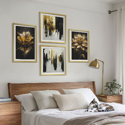 Composição de quadros Flores modernas e elegantes