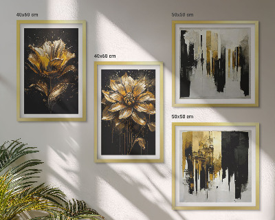 Composição de quadros Flores modernas e elegantes