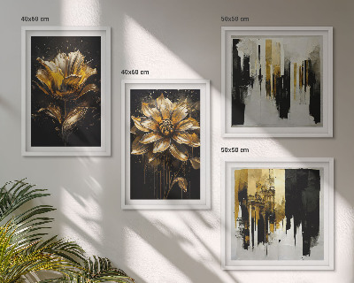 Composição de quadros Flores modernas e elegantes