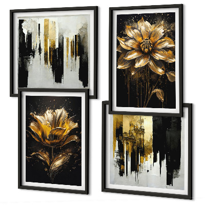 Composição de quadros Flores modernas e elegantes